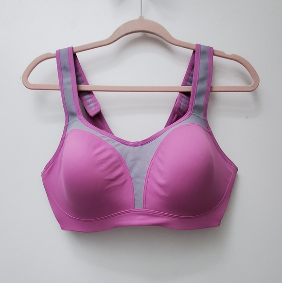 Wacoal Sport Contour Bra Pink Gray Size 38DD - Picture 2 of 6